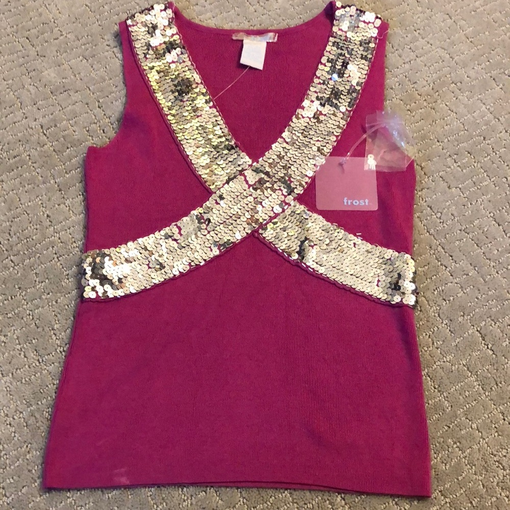 Junior sequin knitted top Size S